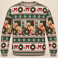 Yellow Labrador Christmas Wreath All Over Print Sweater