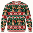 Yorkshire Terrier Christmas Bow & Ornaments All Over Print Ugly Sweater