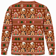 Yorkshire Terrier Gingerbread Christmas Ugly Sweater back