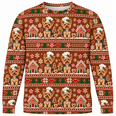 Yorkshire Terrier Gingerbread Christmas All Over Print Ugly Sweater