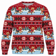 Yorkshire Terrier Christmas Ice Skating All Over Print Ugly Sweater
