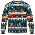 Yorkshire Terrier Star Lantern All Over Print Ugly Sweater