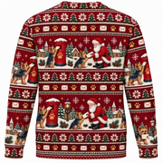 Yorkshire Terrier Santa Mail Ugly Sweater back