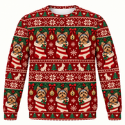 Yorkshire Terrier Christmas Stocking Ugly Sweater front