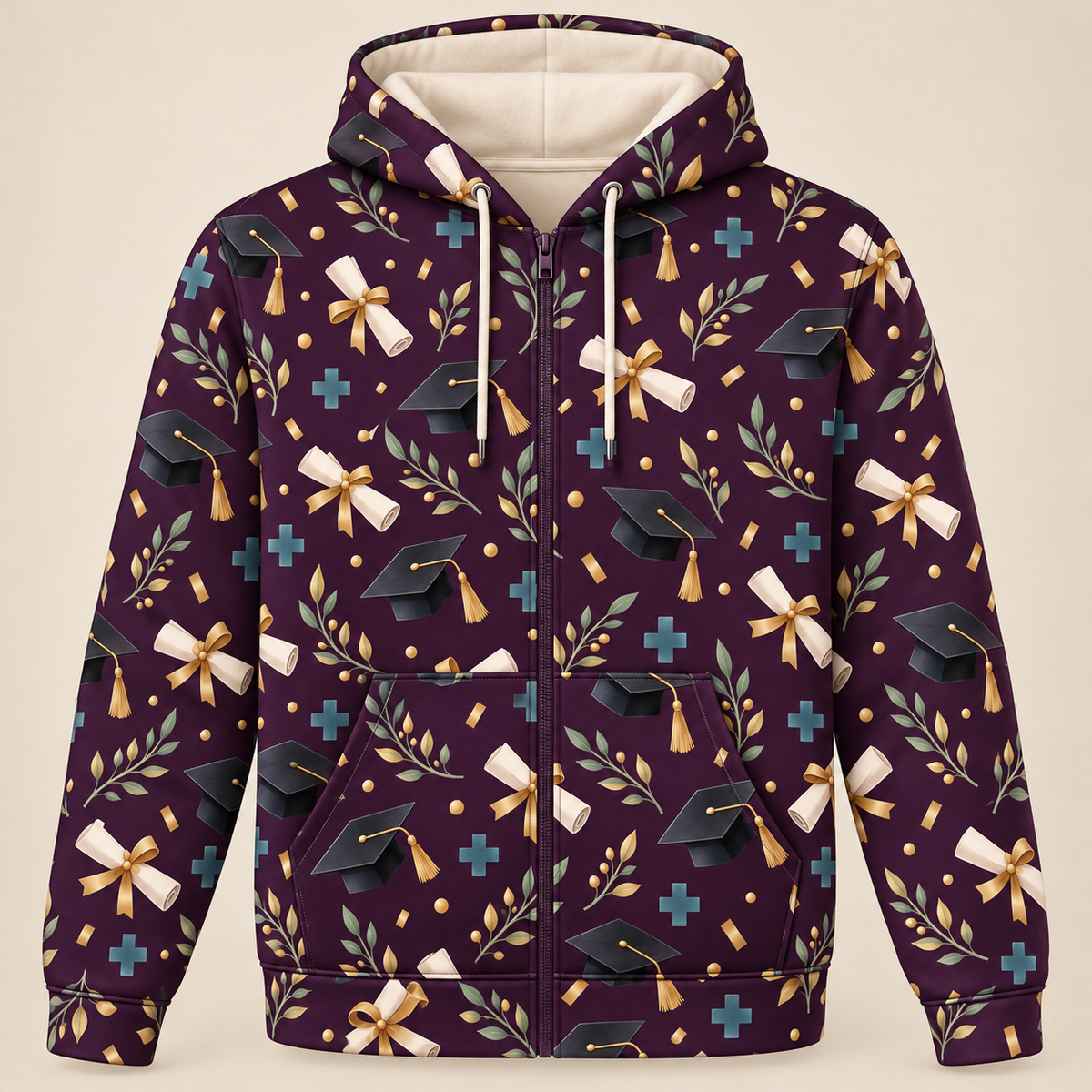 Registered Nurse Nurse Graduation Celebration Zip Hoodie front mockup