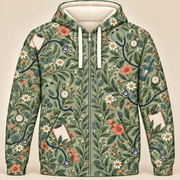 Registered Nurse Botanical Stethoscope Garden Zip Hoodie front mockup