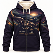 Registered Nurse Hospice RN Gentle Journey Zip Hoodie front mockup