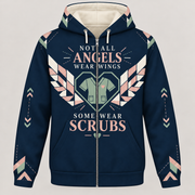 Registered Nurse Angels Wear Scrubs Zip Hoodie front mockup